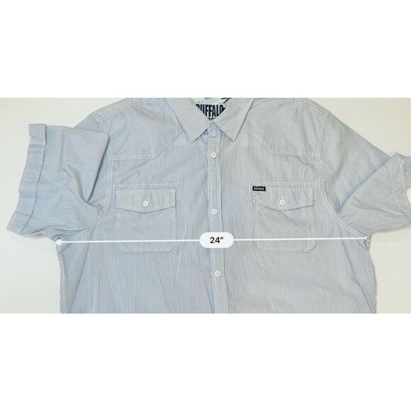 Buffalo David Bitton Saron Western‎ Blue Check Button Up Shirt sz XXL NWT - Picture 4 of 14